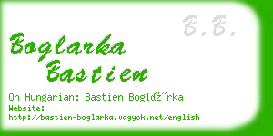 boglarka bastien business card